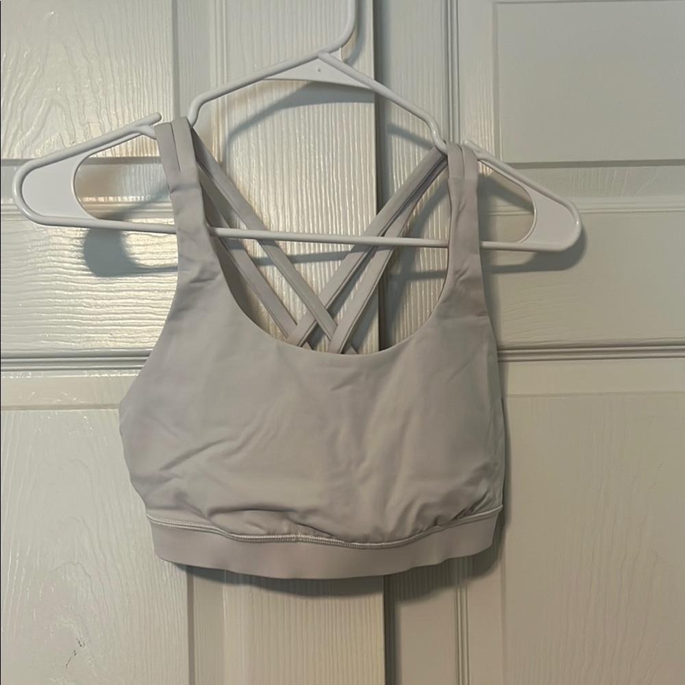 Lululemon White Strappy Sports Bra